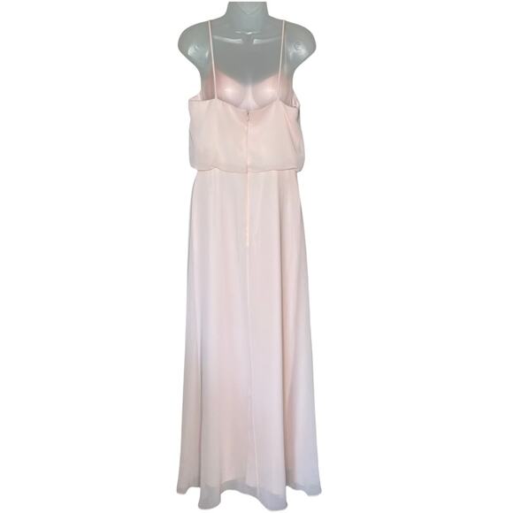 BILL LEVKOFF Women's Blush Pink Sleeveless Fold Over Top Formal Gown - Picture 10 of 10